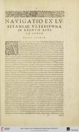 Navigatio ex lusitaniae ulissipona in regnum africæ congo