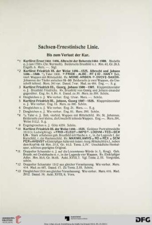 Sachsen-Ernestinische Linie (Nr. 1-378)