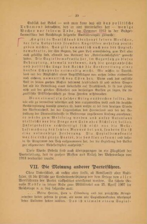 VII. Die Meinung anderer Parteiführer