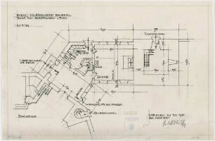 Bestelmeyer, German; Bamberg (Bayern); Ev. Erlöserkirche - Sakristeianbau und Turm (Grundriss EG)