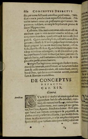De Conceptus Defectu. Cap. XIX.
