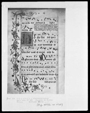 Missale de festis — Initiale H(odie) und Halbbordüre