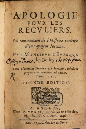 Apologie pour les Reguliers