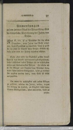 Anmerkungen zu dem zweyten Theil der Abhandlung über die bürgerliche Verbeßerung der Juden von Dohm