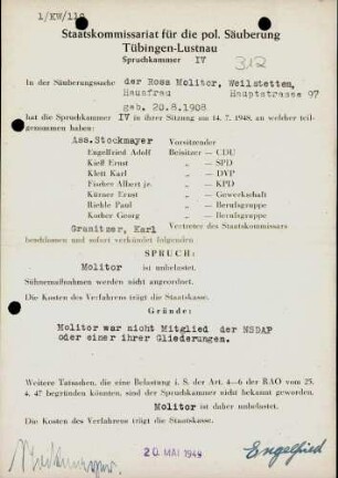 Molitor, Rosa