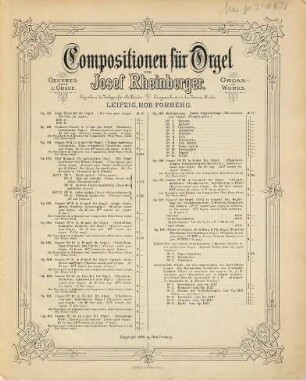 Conzert für Orgel : (N.o 2 in g Moll) ; mit Begl. d. Streichorchesters, 2 Hörnern, Trompeten u. Pauken ; op. 177