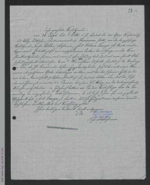 Rundschreiben von Antonie Traun an die Vorsitzenden der Ortsgruppen und Mitgliedsvereine