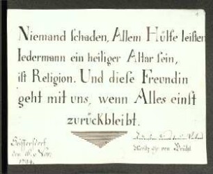 Stammbuch von Karl Moritz Graf von Brühl