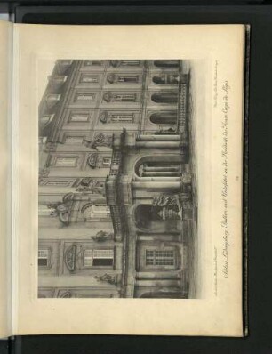 Schloss Ludwigsburg. Balkon und Unterfahrt an der Nordseite des Neuen Corps de Logis