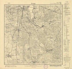 1523 (alte Nr.: 301) Kropp, Meßtischblatt (4cm - Karte)