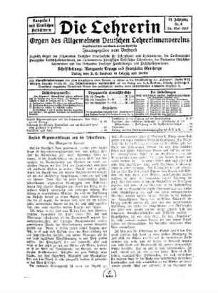 Soziale Gegenwartsfragen und die Lehrerinnen