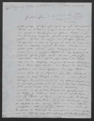 Brief an Franz Espagne : 05.01.1861