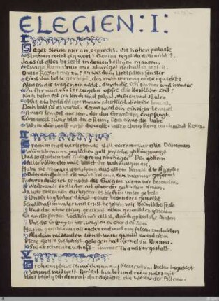 IV (Römische Elegien, 4. Elegie, Vers 1 - 18)