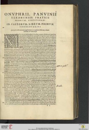 In fastorum librum primum commentarius