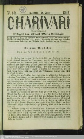 Salomo Bendeler - Humoreske