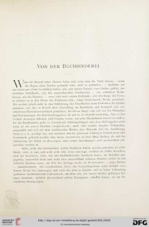 Von der Buchbinderei