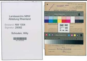 Entnazifizierung Willy Schouten , geb. 13.04.1903 (Arbeiter)
