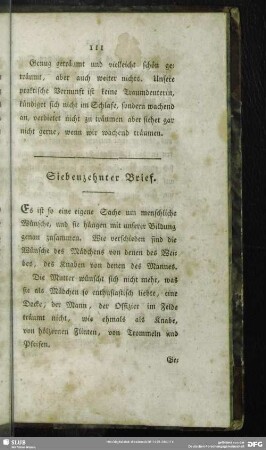 Siebenzehnter Brief