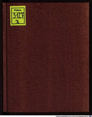 Wider die Landtlügen, der Heidelbergischen Theologen