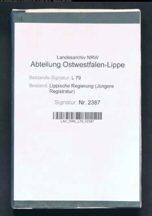Errichtung von Krankenkassen im Verwaltungsamt Blomberg