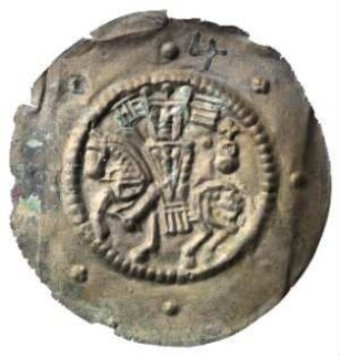 Fundmünze, Brakteat, Reiterbrakteat, 1208 - 1215