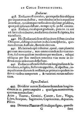 Signa Zodiaci.