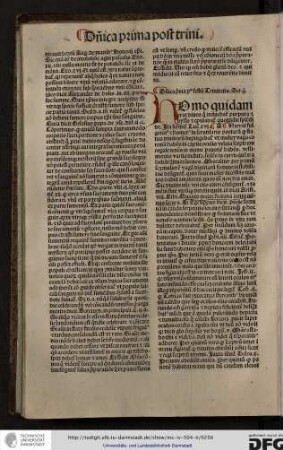 Dominica prima post festum trinitatis.