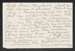 Brief von Blandine von Gravina an Margarete Hauptmann