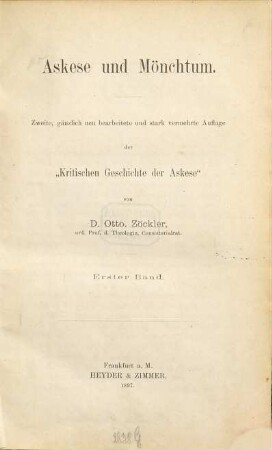 Askese und Mönchtum, 1