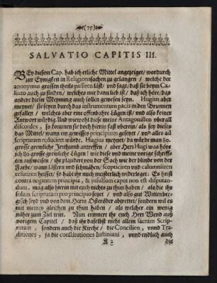 Salvatio Capitis III.
