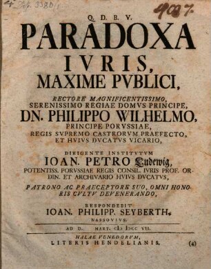 Paradoxa Ivris, Maxime Pvblici
