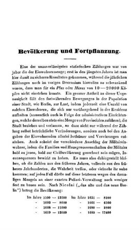 Bevölkerung und Fortpflanzung