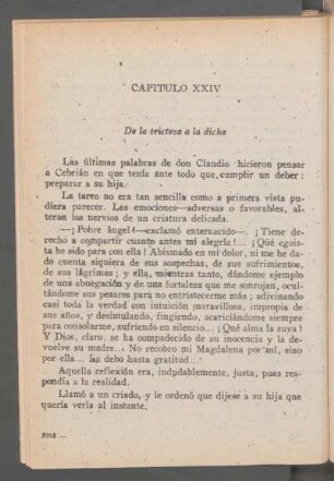 Capítulo XXIV - De la tristeza a la dicha