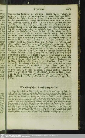Ein chinesisches Beruhigungsmittel