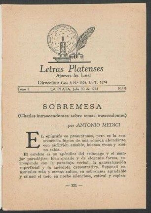 Sobremesa (Charlas intrascendentes sobre temas trascendentes)
