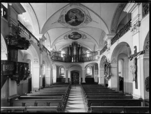 Offenburg Franziskanerkloster Innenansicht nach Westen