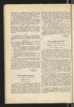 Sechste ordentliche Versammlung am 18. April 1885