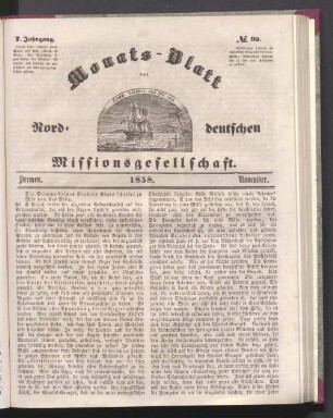8. Jahrgang. N° 95. Bremen. 1858. November