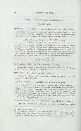 Journal de Mathématiques Élémentaires.