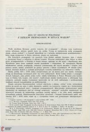 14: Rex et Regnum Poloniae : Z dziejów propagandy w sztuce Wazów