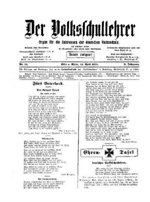 Ehren-Tafel deutscher Volksschullehrer : XIV.