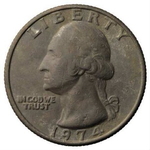 Fundmünze, 1/4 Dollar (USD), 1974