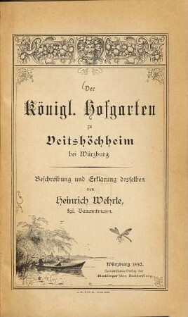 Der königl. Hofgarten zu Veitshöchheim bei Würzburg : Beschreibung und Erklärung desselben