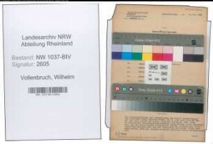 Entnazifizierung Wilhelm Vollenbruch , geb. 31.08.1907 (Architekt)