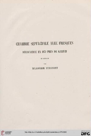 Chambre sépulcrale avec fresques découverte en 1872 près de Kertch