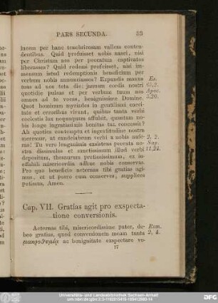 Cap. VII. Gratias agit pro exspectatione conversionis.
