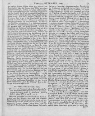 Sophokles: Ajax, varietate lectionum [et] perpetua adnotatione illustratus ab H. L. Jul. Billerbeck. Acc. index. Göttingen: Vandenhoeck & Ruprecht 1824