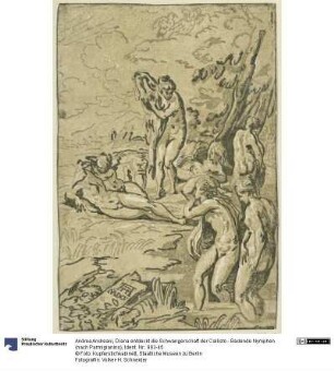 Diana entdeckt die Schwangerschaft der Callisto - Badende Nymphen (nach Parmigianino)