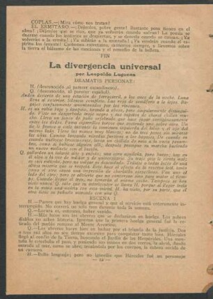 La divergencia universal