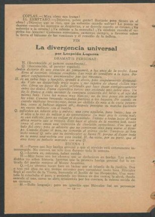 La divergencia universal